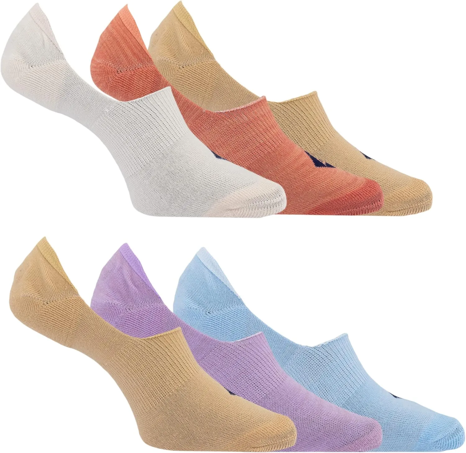 Sperry Women's Recycled Cushioned Sneaker Liner Socks-6 Pair Pack-Repreve Arch Support and No Slip Heel Gripper