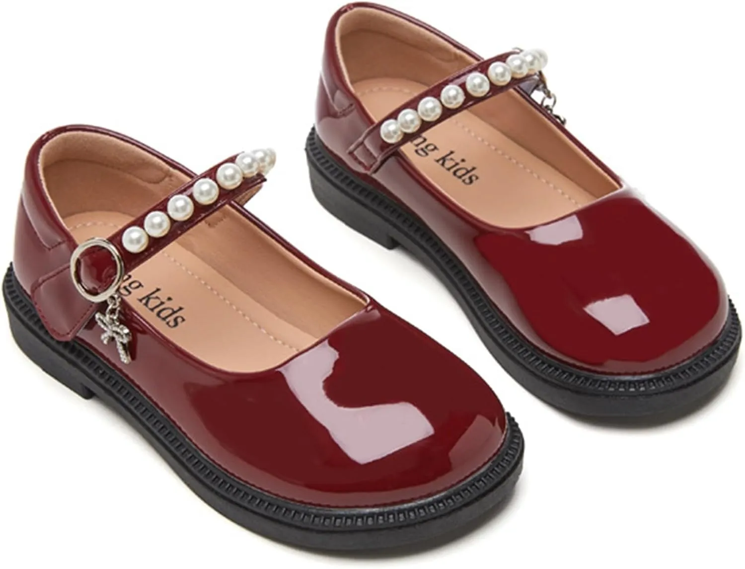 Sports Athletic Tennis Sneaker Girls Dress Shoes Mary Jane Double Straps High Heel Wedding Party for Little/Big Kids