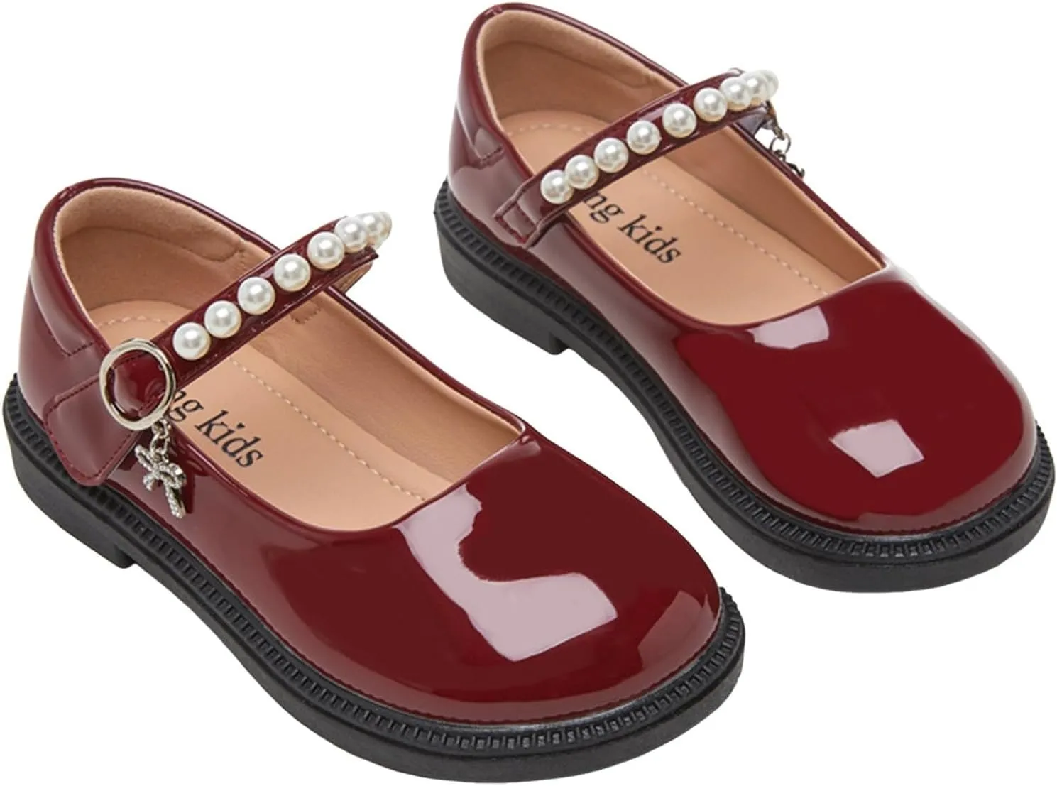 Sports Athletic Tennis Sneaker Girls Dress Shoes Mary Jane Double Straps High Heel Wedding Party for Little/Big Kids