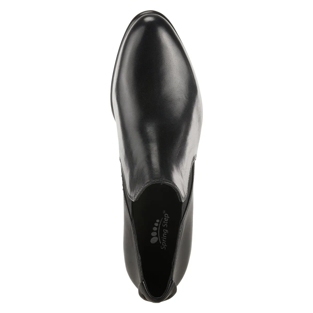 Spring Step - Cherry - Black Leather