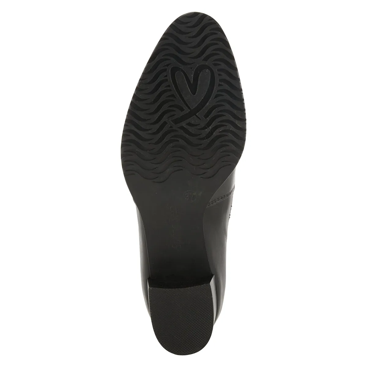 Spring Step - Cherry - Black Leather