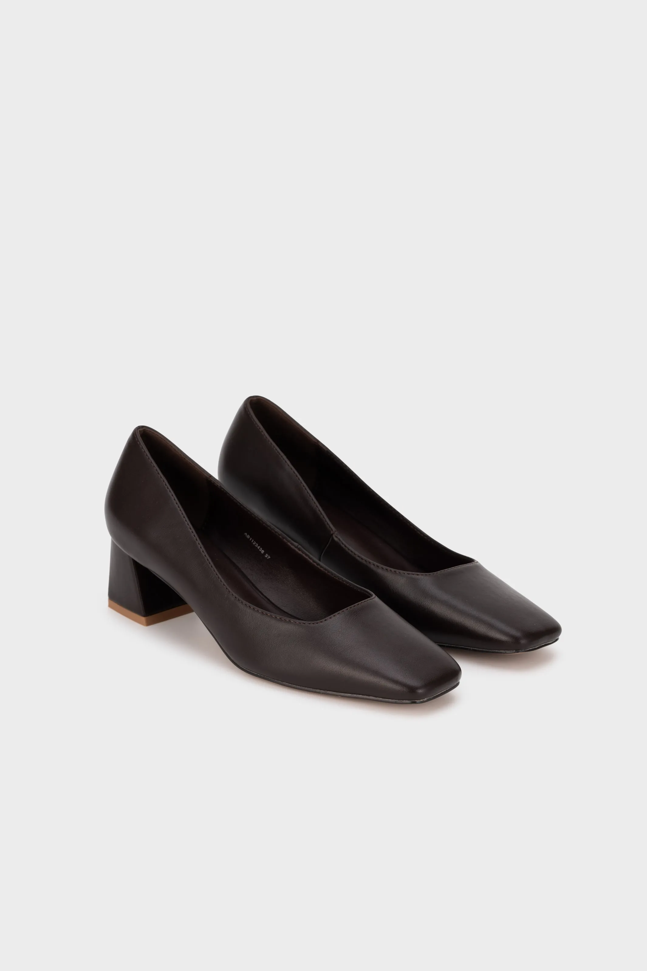SQUARE TOE CHUNKY HEEL PUMP