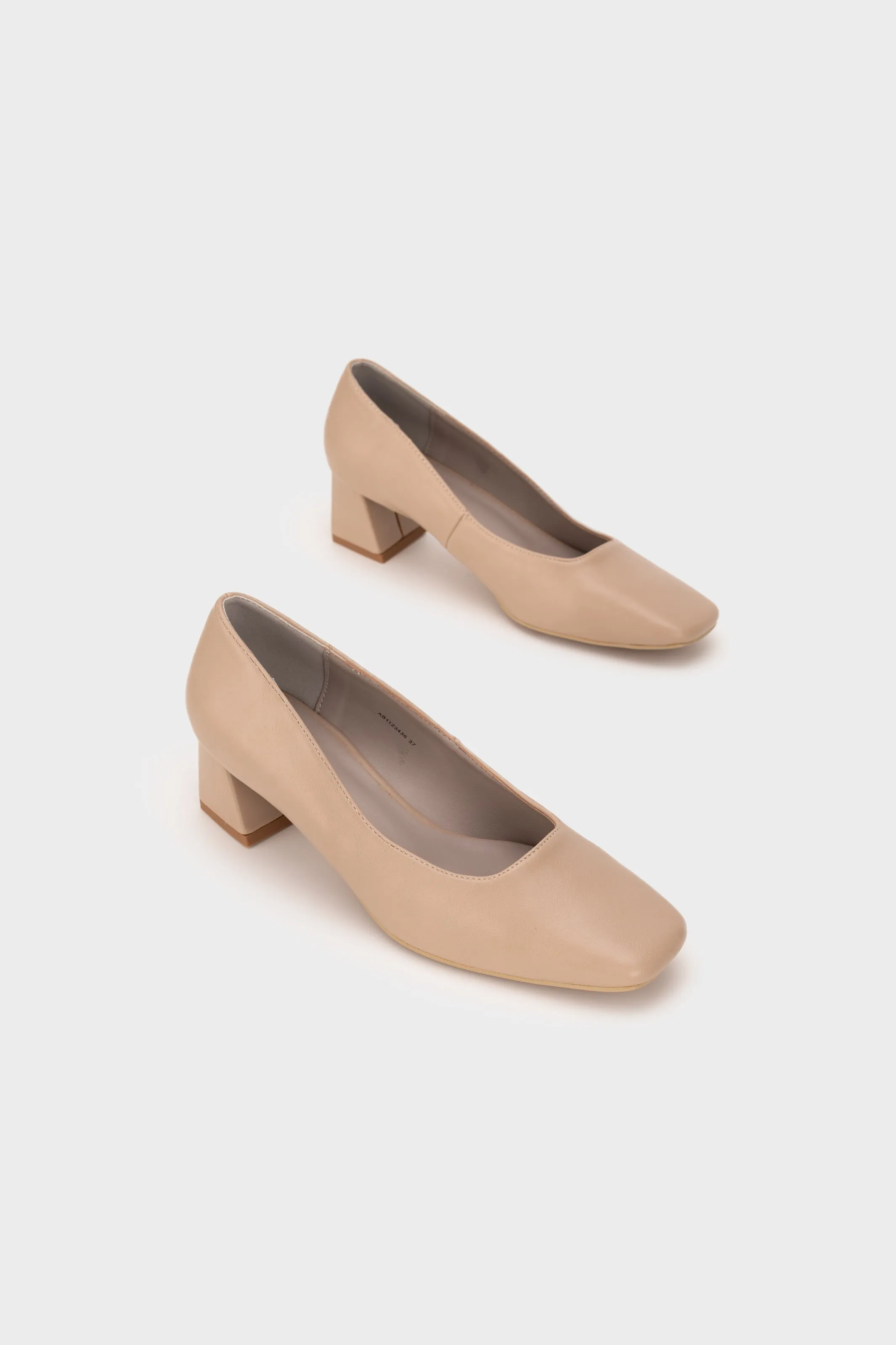 SQUARE TOE CHUNKY HEEL PUMP