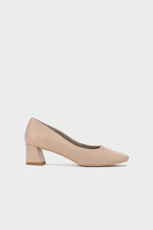 SQUARE TOE CHUNKY HEEL PUMP