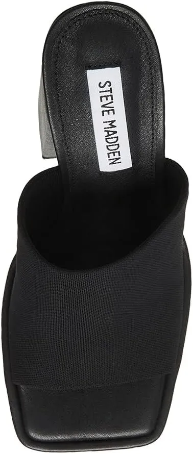 Steve Madden Tristyn Slip On Open Squared Toe Block Heeled Fashion Sandals
