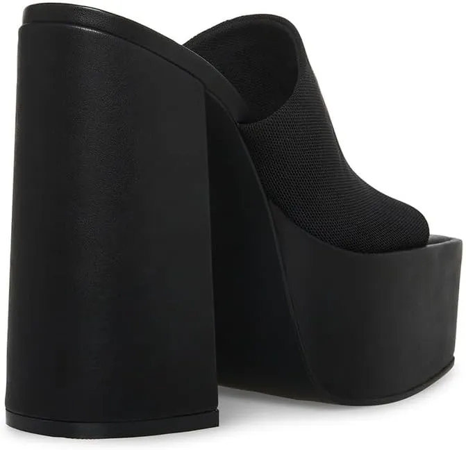 Steve Madden Tristyn Slip On Open Squared Toe Block Heeled Fashion Sandals