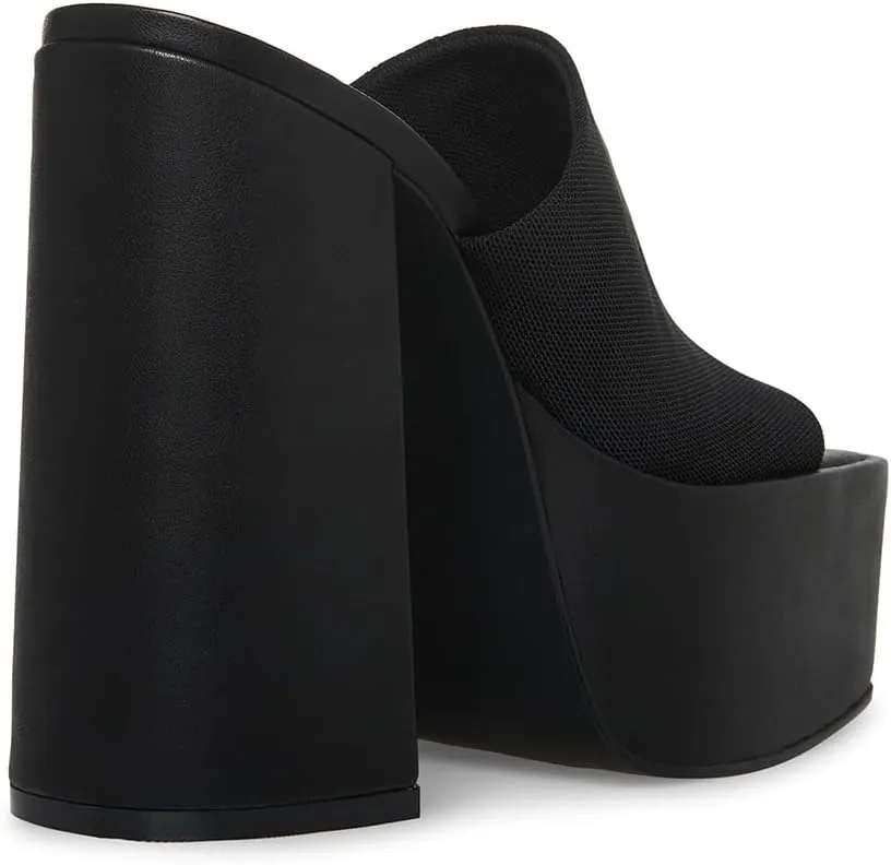 Steve Madden Tristyn Slip On Open Squared Toe Block Heeled Fashion Sandals