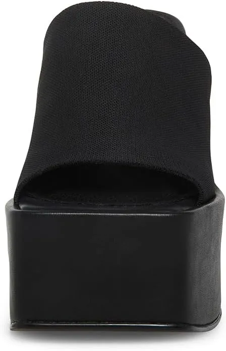 Steve Madden Tristyn Slip On Open Squared Toe Block Heeled Fashion Sandals
