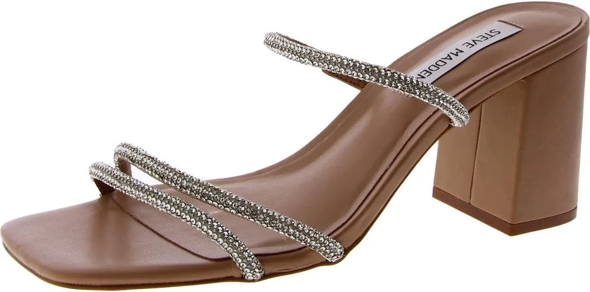 Steve Madden Womens Avani-R Open Toe Slip On Heels