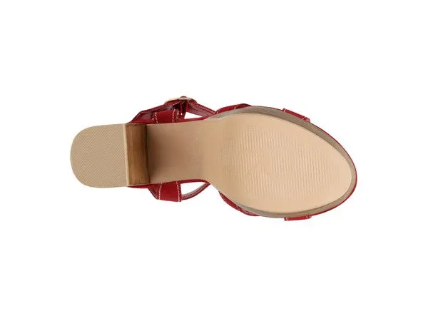 SUEDE LEATHER BLOCK HEELED SANDAL