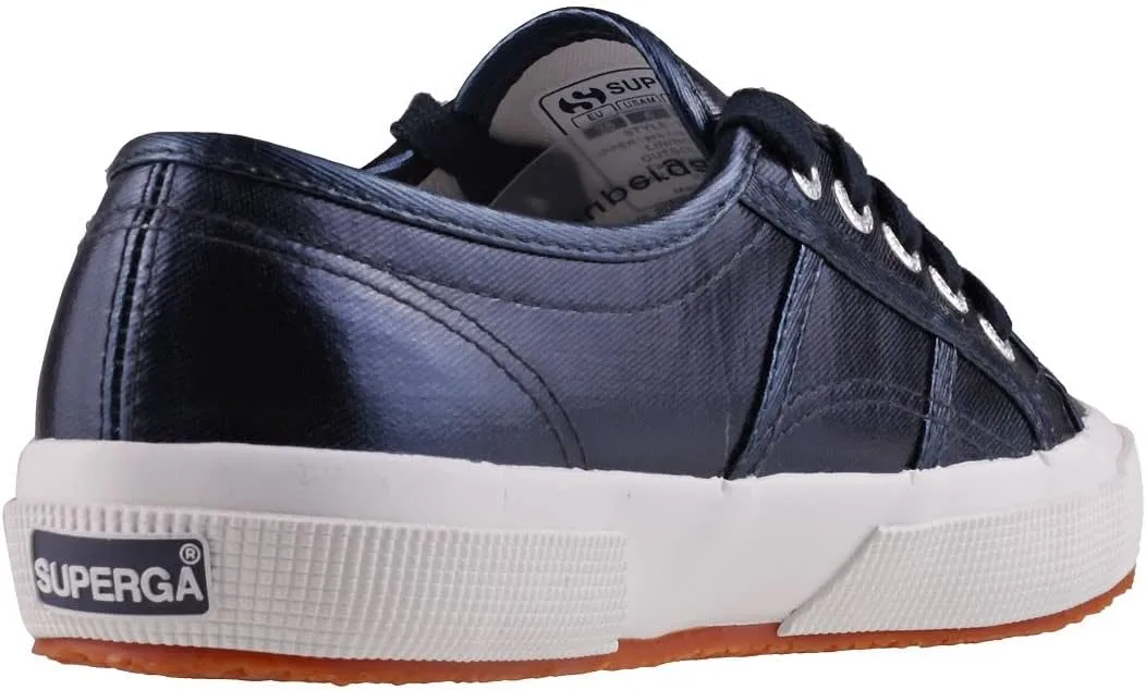 Superga Cotmetu Metallic Low-top Lace Up Fashion Sneaker Rounded Toe BLK METLIC