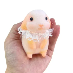 Taba Squishy Bunny Toy, Taba Squishy Rabbit Toy, Cute Realistic Animal Toy, Silicone Mochi Fidget Toy, Stress Relief Gift for Adults & Kids (pink)
