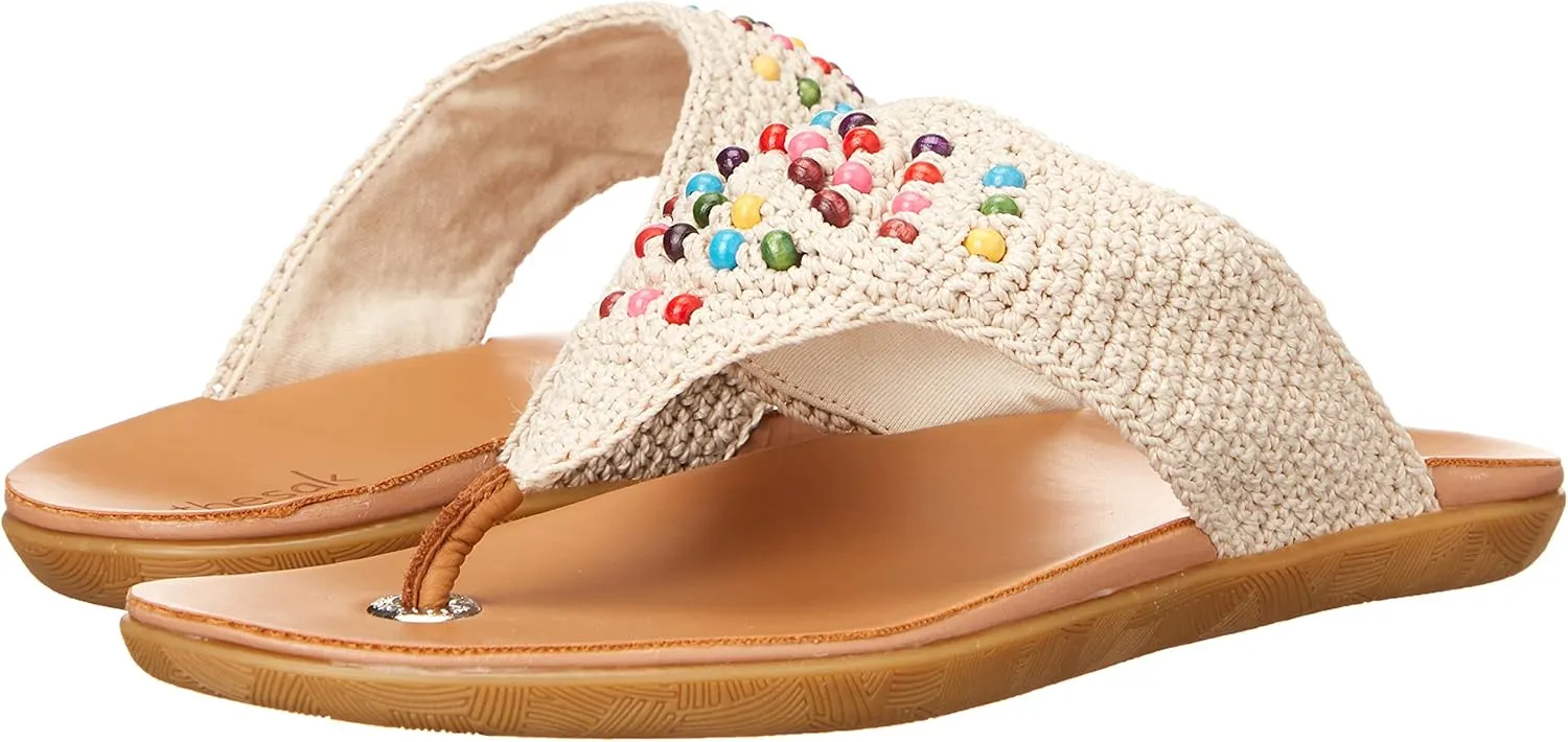 The Sak Shana Thong Sandal in Crochet, Slip On Entry