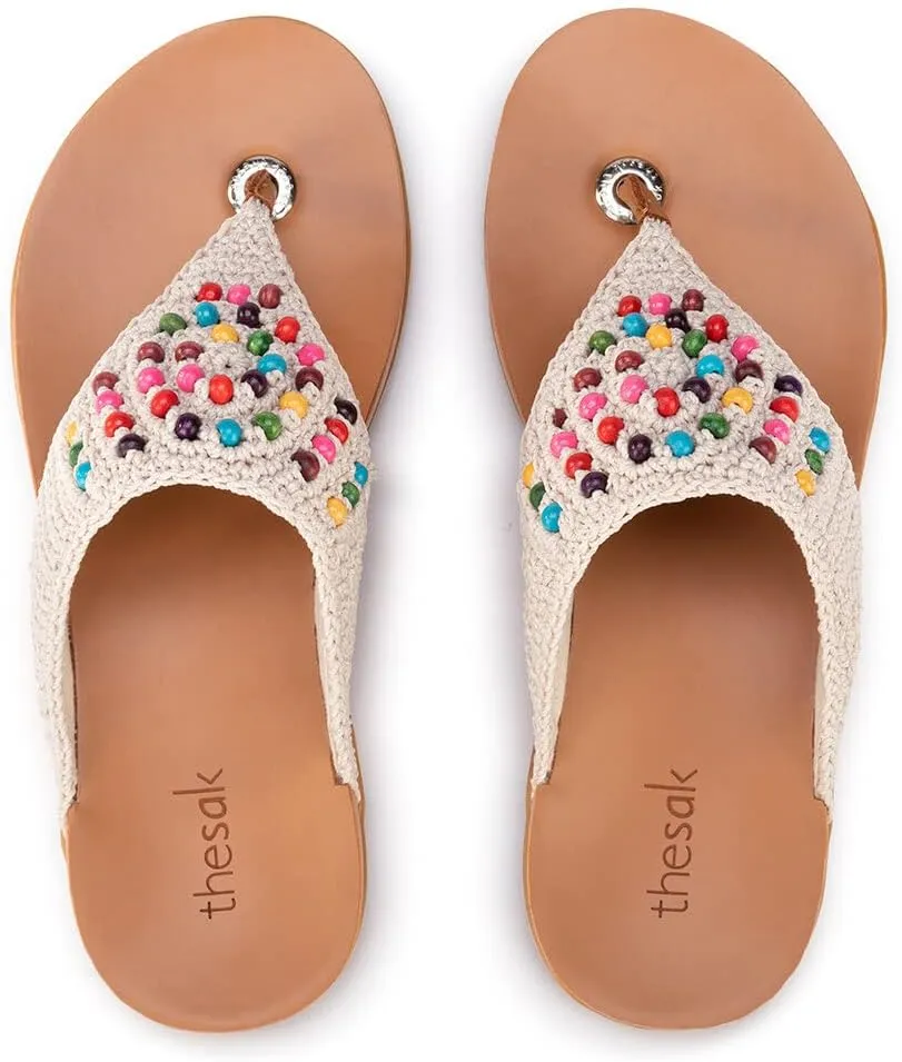 The Sak Shana Thong Sandal in Crochet, Slip On Entry