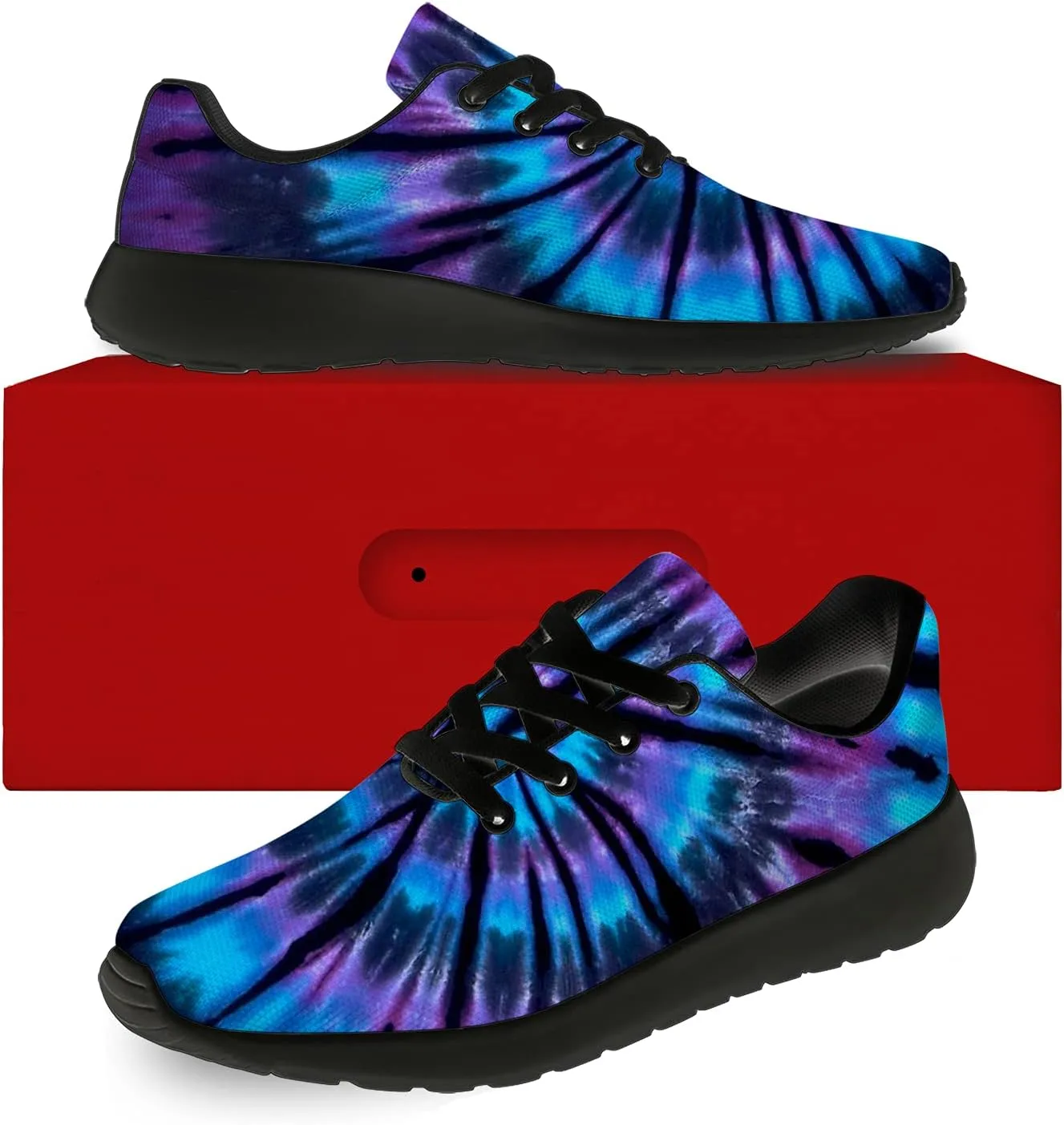 Tie Dye Shoes for Women Men Running Shoes Womens Mens Walking Tennis Sneakers Comfortable Sport Jogging Shoes Gifts