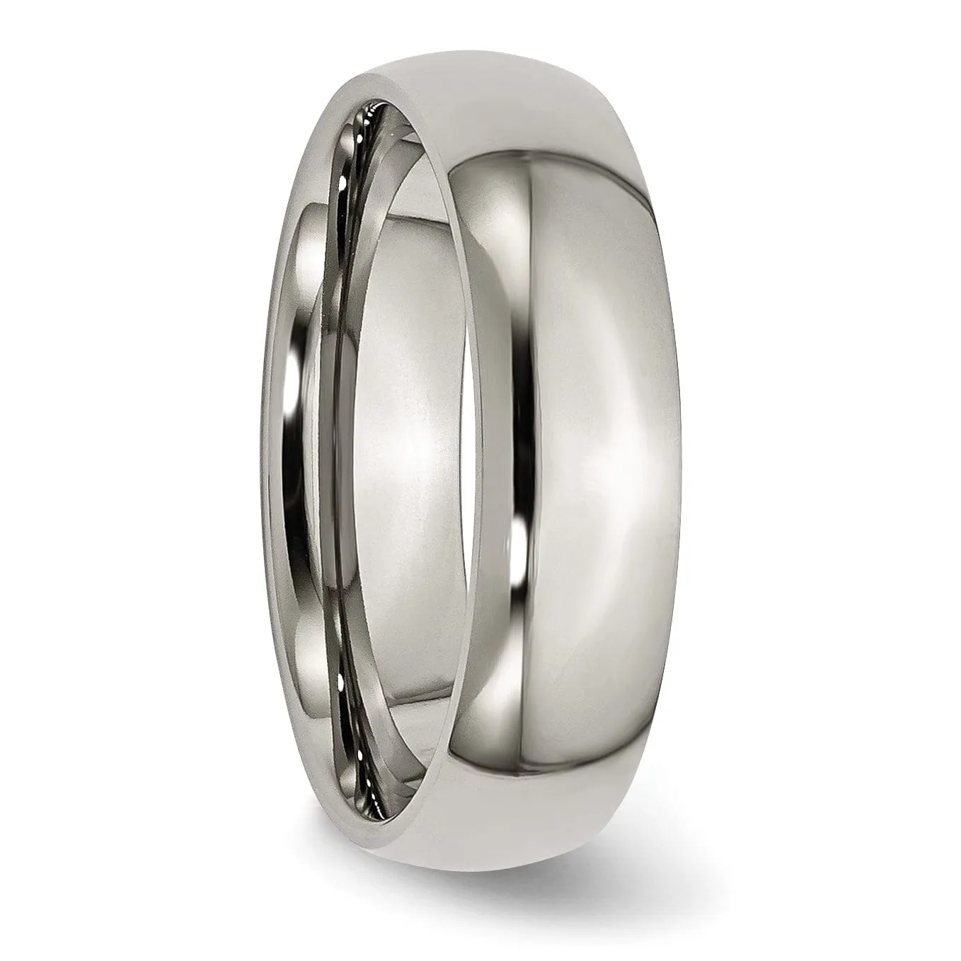 Titanium Polished Comfort Fit Wedding Band