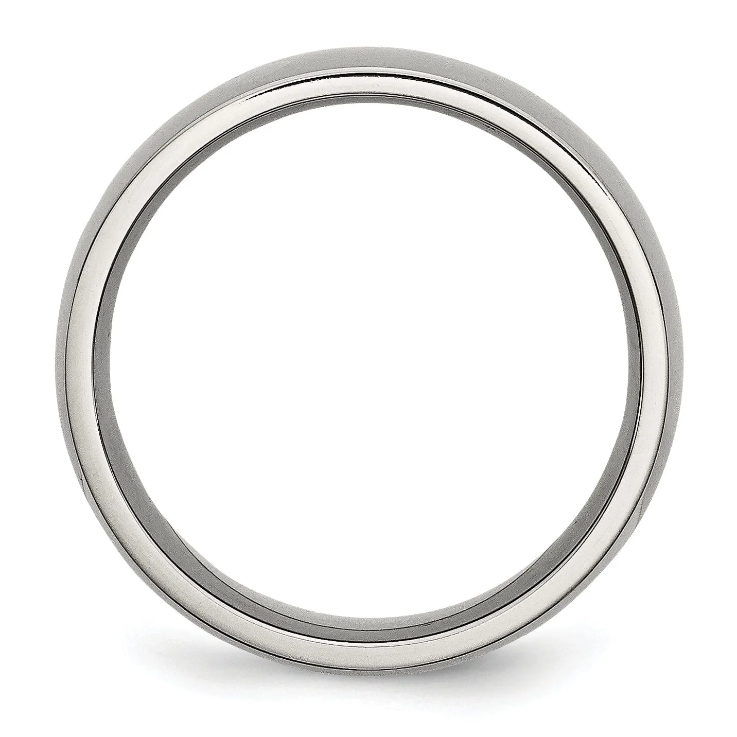 Titanium Polished Comfort Fit Wedding Band