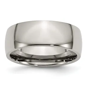 Titanium Polished Comfort Fit Wedding Band