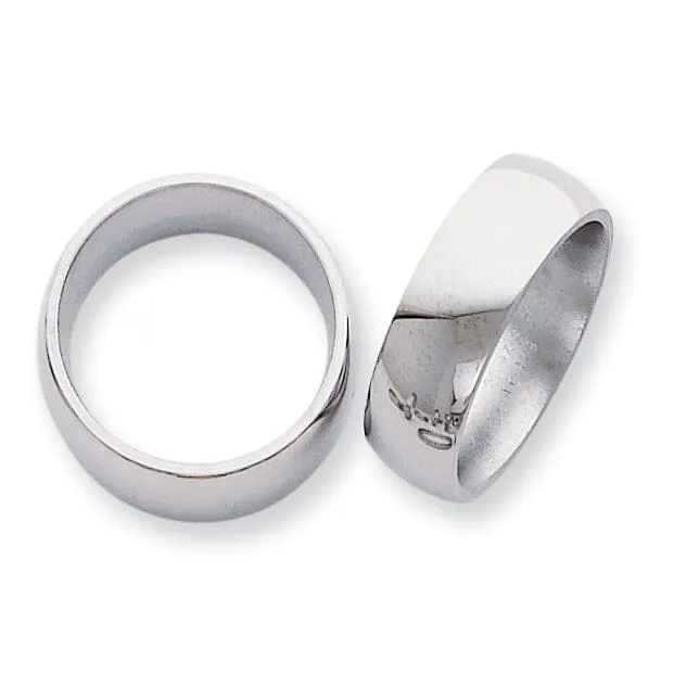 Titanium Polished Comfort Fit Wedding Band