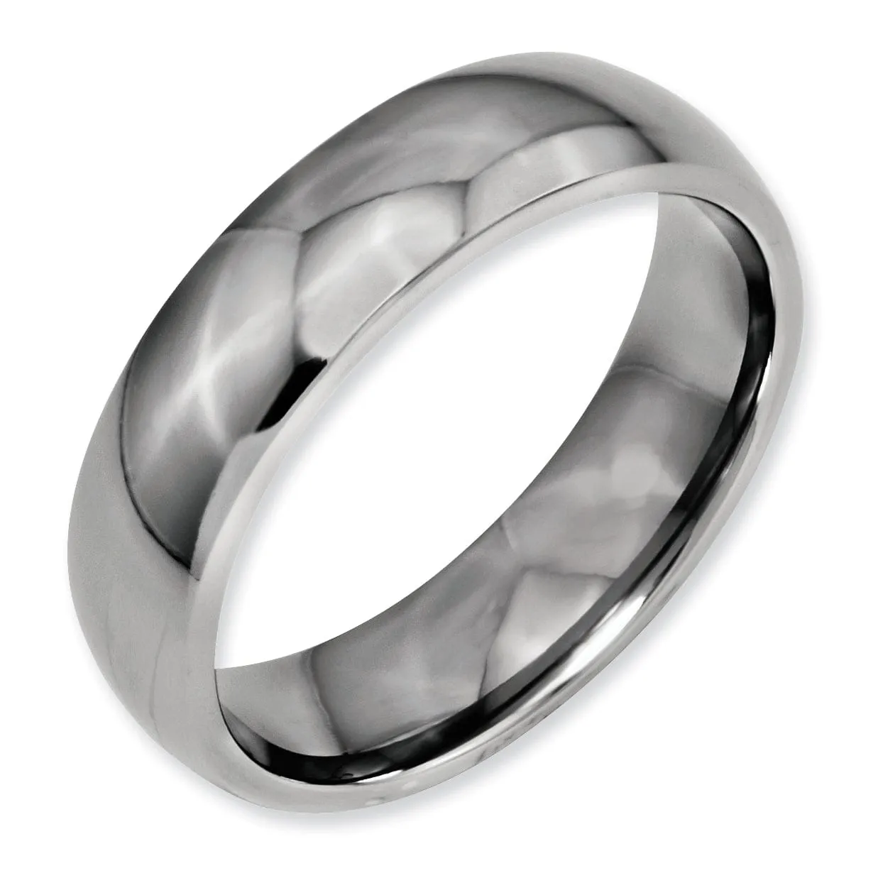 Titanium Polished Comfort Fit Wedding Band