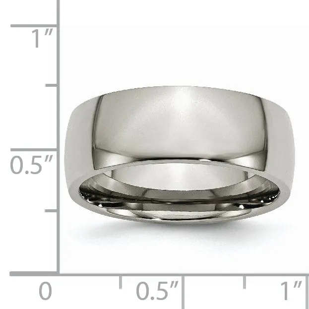 Titanium Polished Comfort Fit Wedding Band
