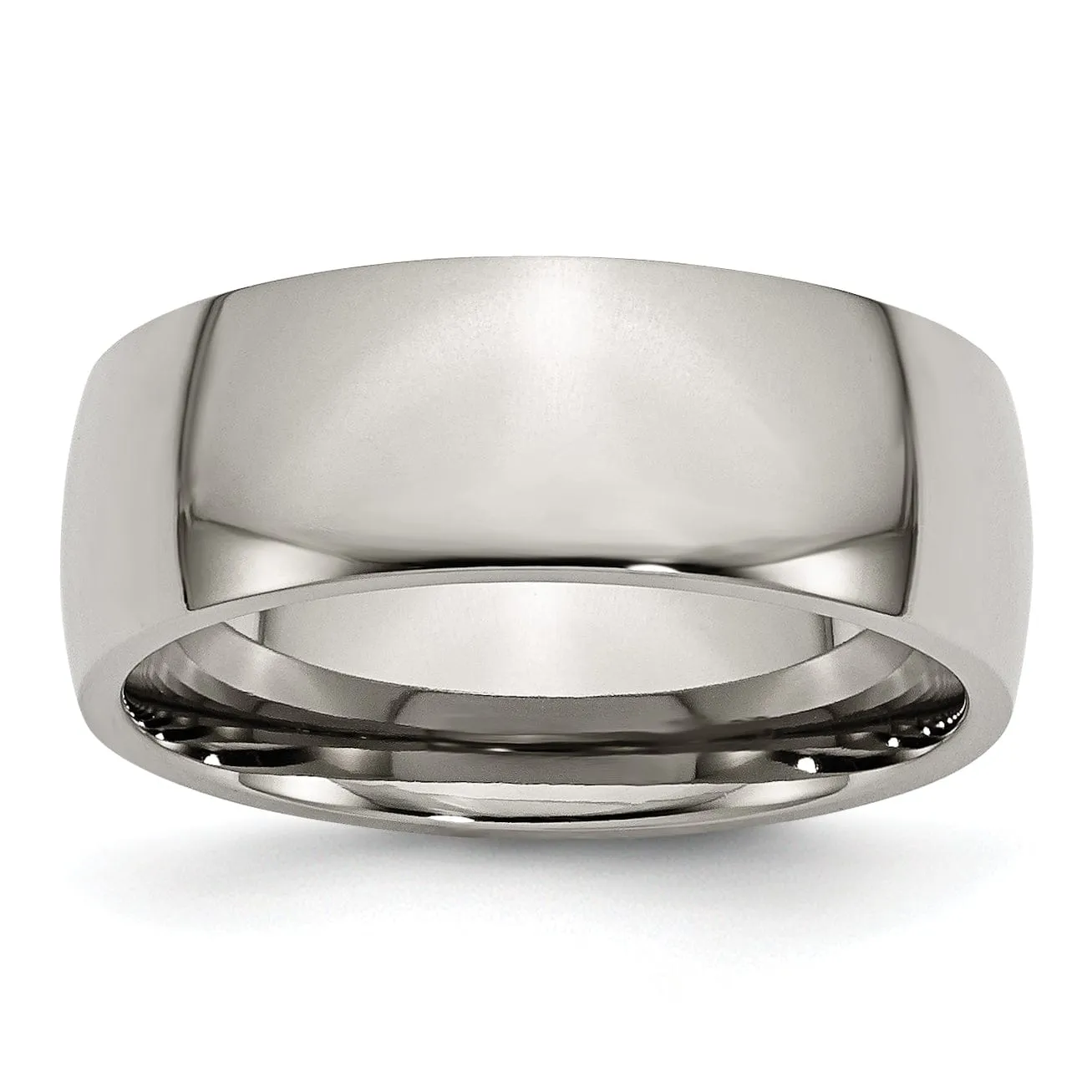 Titanium Polished Comfort Fit Wedding Band