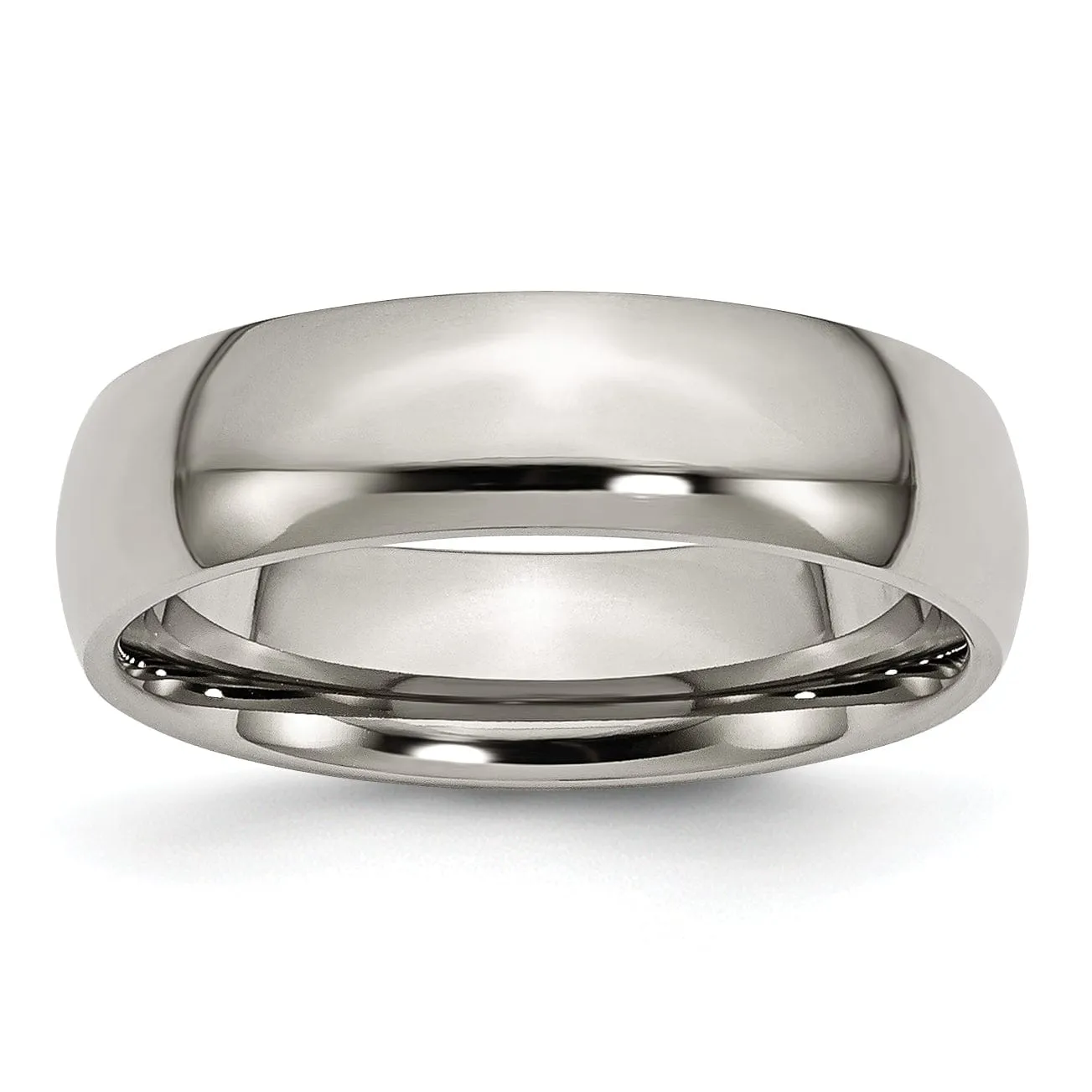 Titanium Polished Comfort Fit Wedding Band