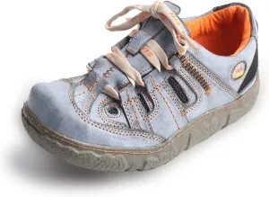 TMA EYES Women's Casual Lace-Up Breathable Mesh and Leather Sneaker