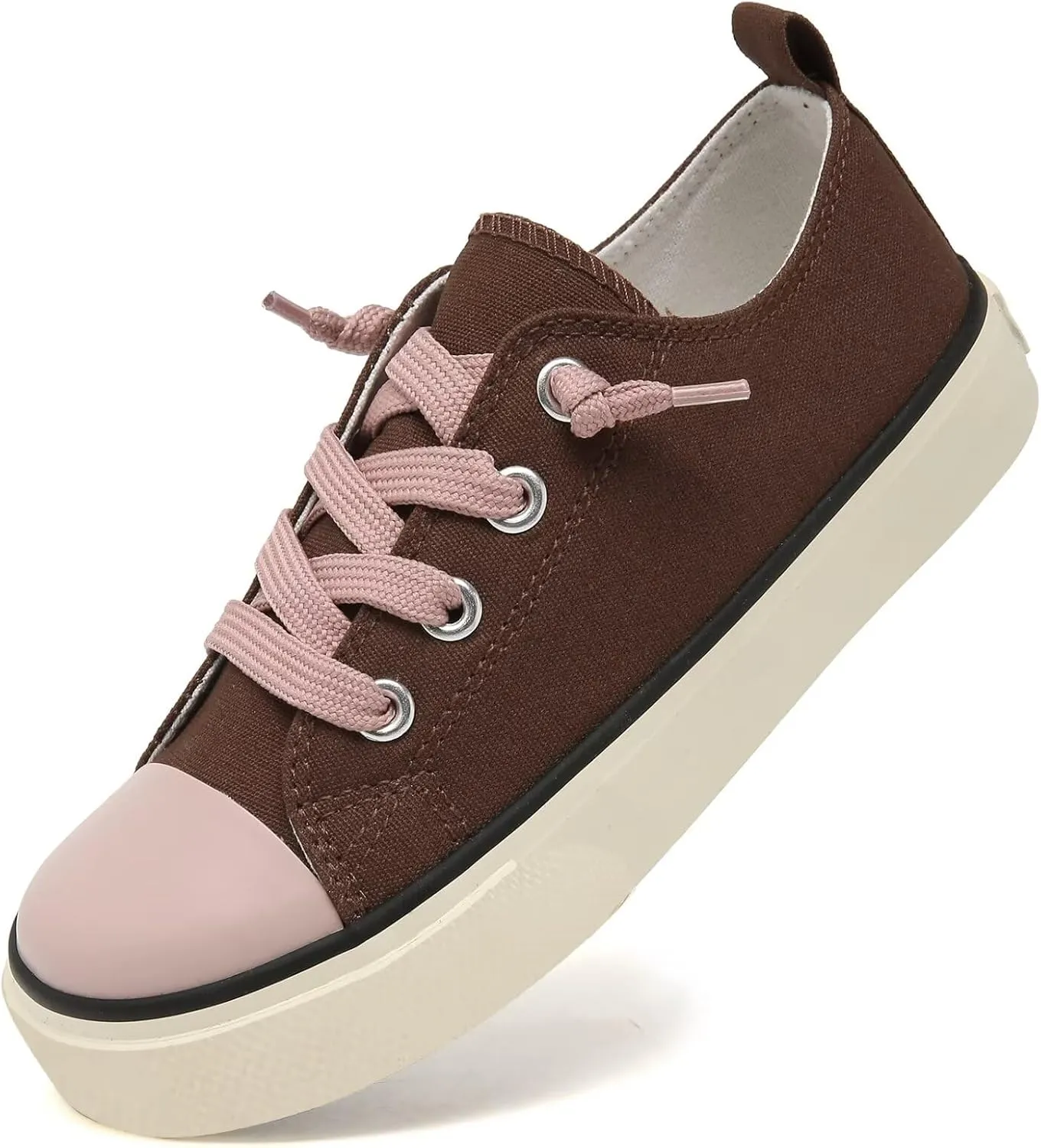 Toddler Little Kid Cushioned Canvas Shoes Slip On Sneakers Soft and Durable