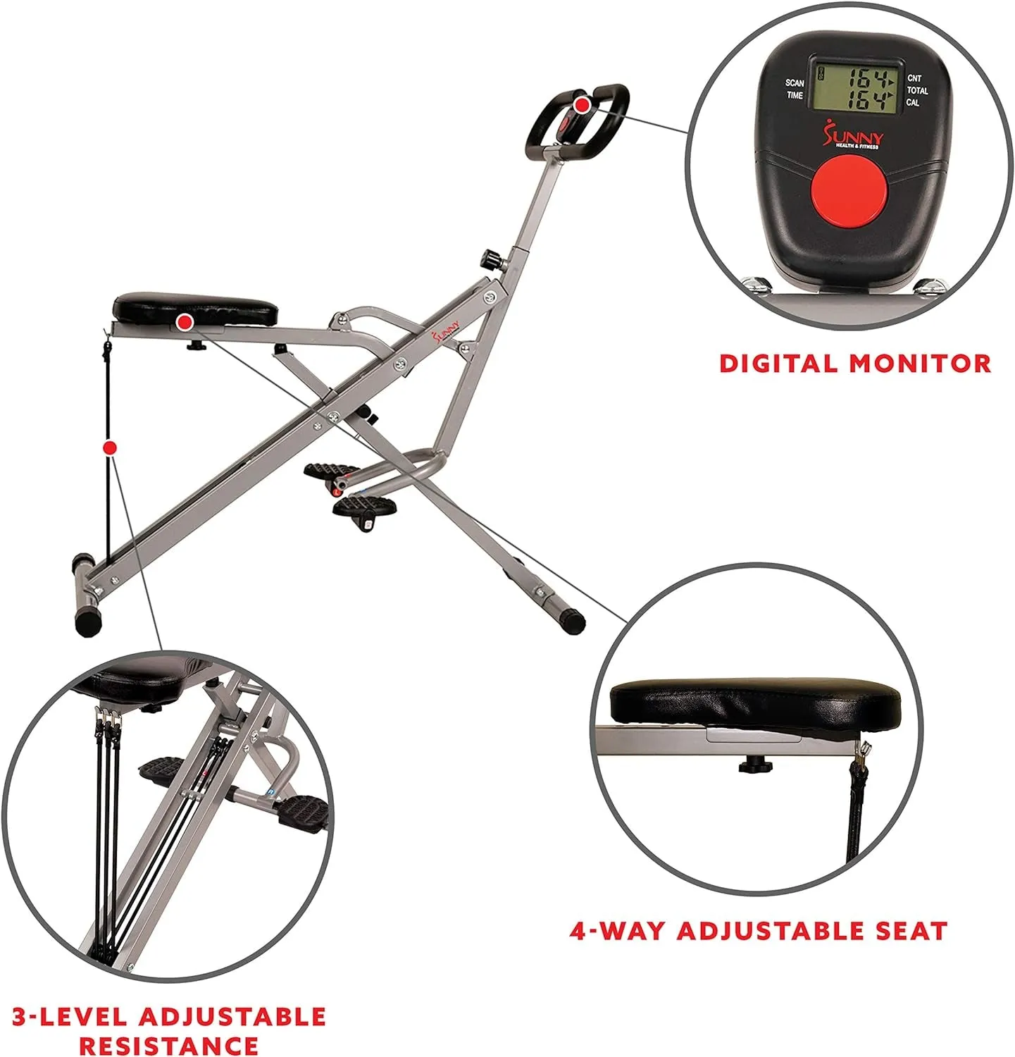 Toning - Row-N-Ride Resistance Your with Body Home Total Foldable & Workouts the in Functional design Colors! Transform Squat for Assist Trainer Design Cloud-integrated Adjustable Stylish