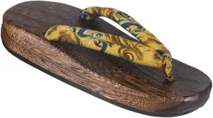 Traditional Clogs Geta Wooden Slippers For Men Women, Mens House Slippers High Heel Platform Flip Flop Summer Clogs Japanese Wooden Flip Flops Sandals Shoes Party Gifts ( Color : Style E , Size : EUR