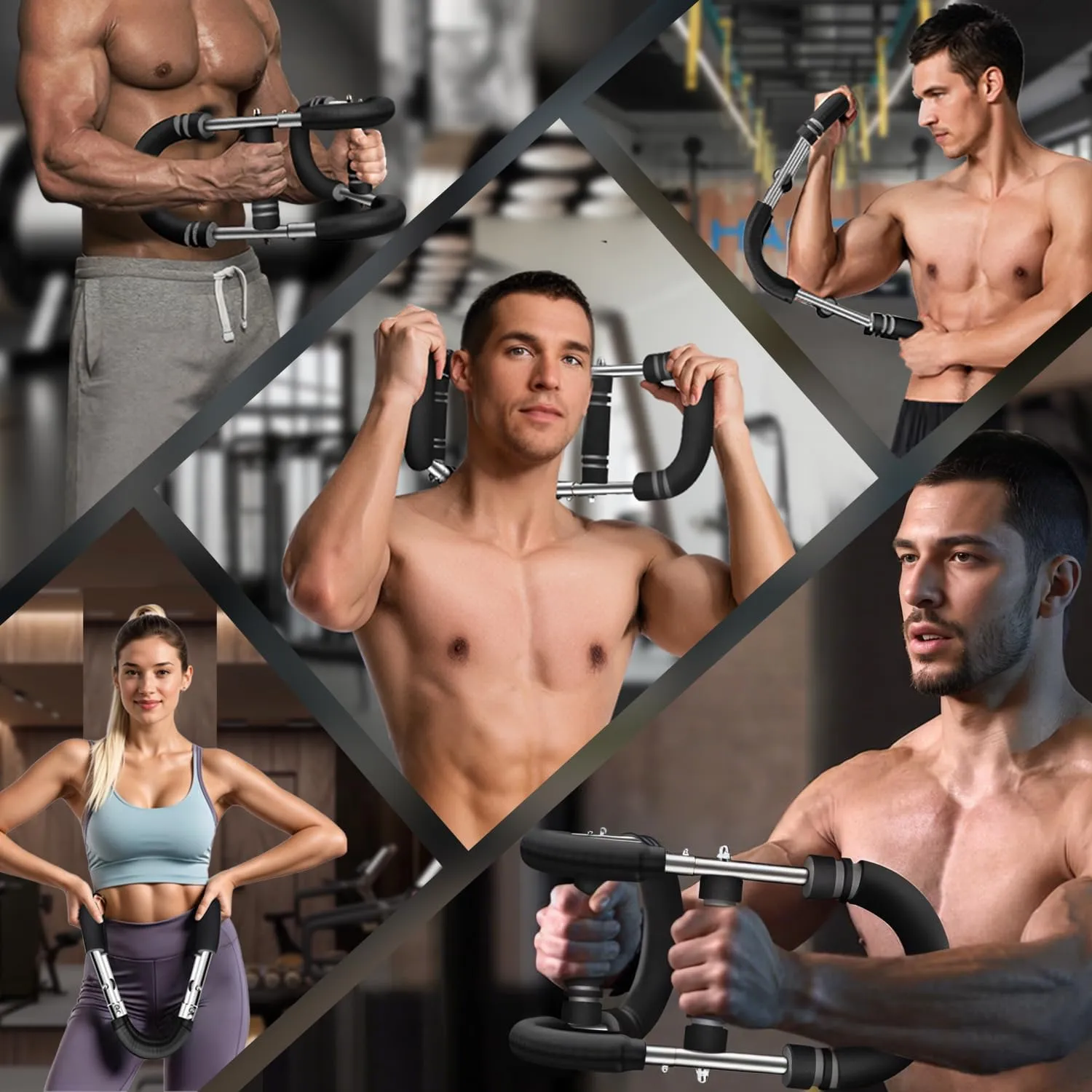 Twister Arm Trainer for Men & Women, Chest Workout Equipment | Multi-Functional Arm Strengthener - Adjustable Double Steel Spring Home Gym Fitness Equipment Enhance Upper Body Muscle Strength