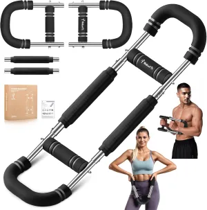 Twister Arm Trainer for Men & Women, Chest Workout Equipment | Multi-Functional Arm Strengthener - Adjustable Double Steel Spring Home Gym Fitness Equipment Enhance Upper Body Muscle Strength