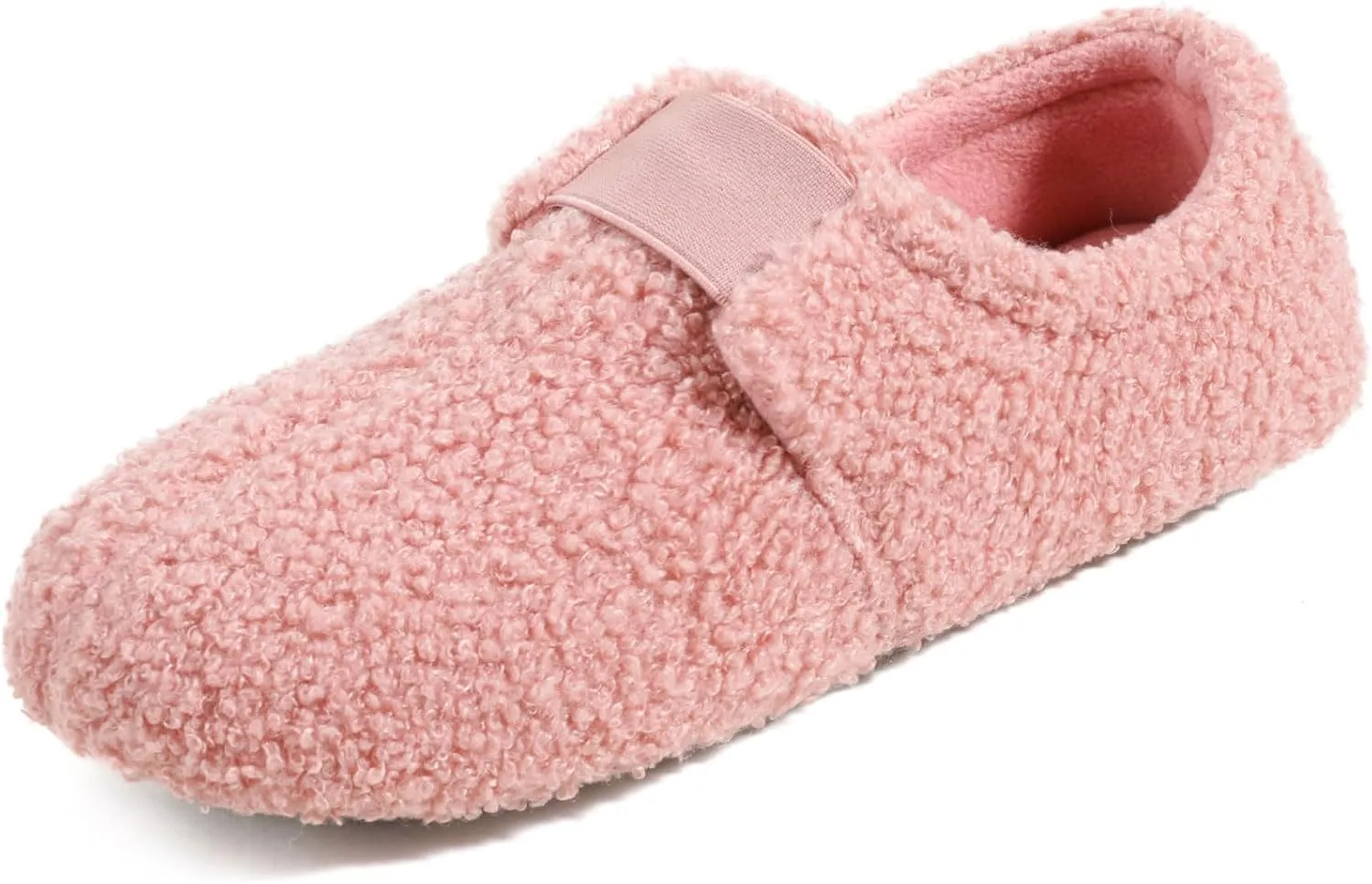 ULTRAIDEAS Women's Soft Curly Fleece Closed Back Indoor Slippers, House Slippers for Women With Elastic