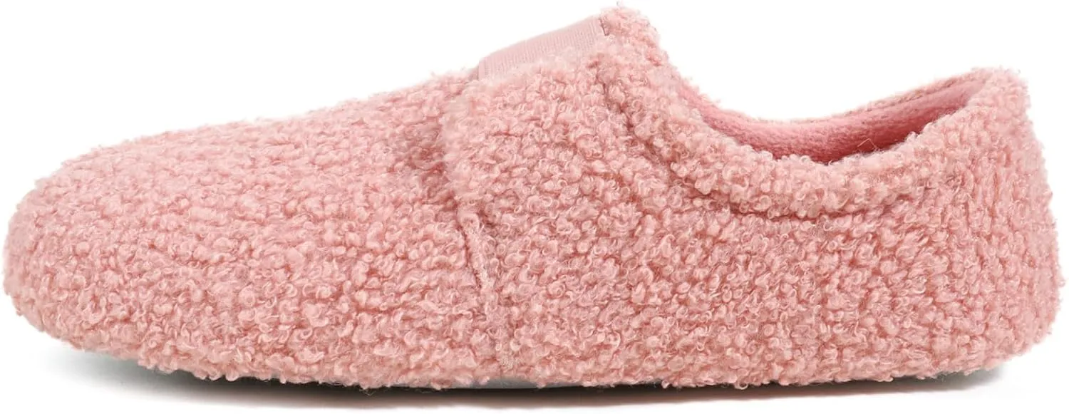 ULTRAIDEAS Women's Soft Curly Fleece Closed Back Indoor Slippers, House Slippers for Women With Elastic