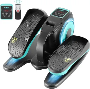 Under Desk Elliptical Machine, Ellipse Leg Exerciser for Seniors Adults, Adjustable Speeds Elliptical Trainer with Remote, Quiet & Portable Mini Seated Pedal Exerciser for Home Office Use