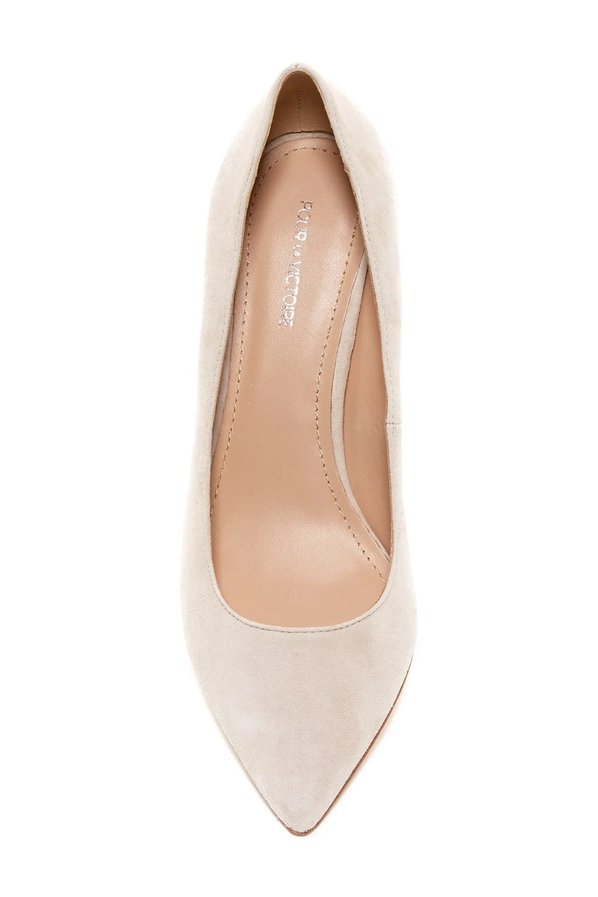 Val Efficient Pump On Sand Dress Slip Block Toe Pointed Victoire Pour La Heel Future-proof Kid Suede