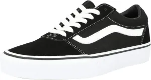 Vans Men's Ward Sneaker, Suede Canvas Black White, 12 M US