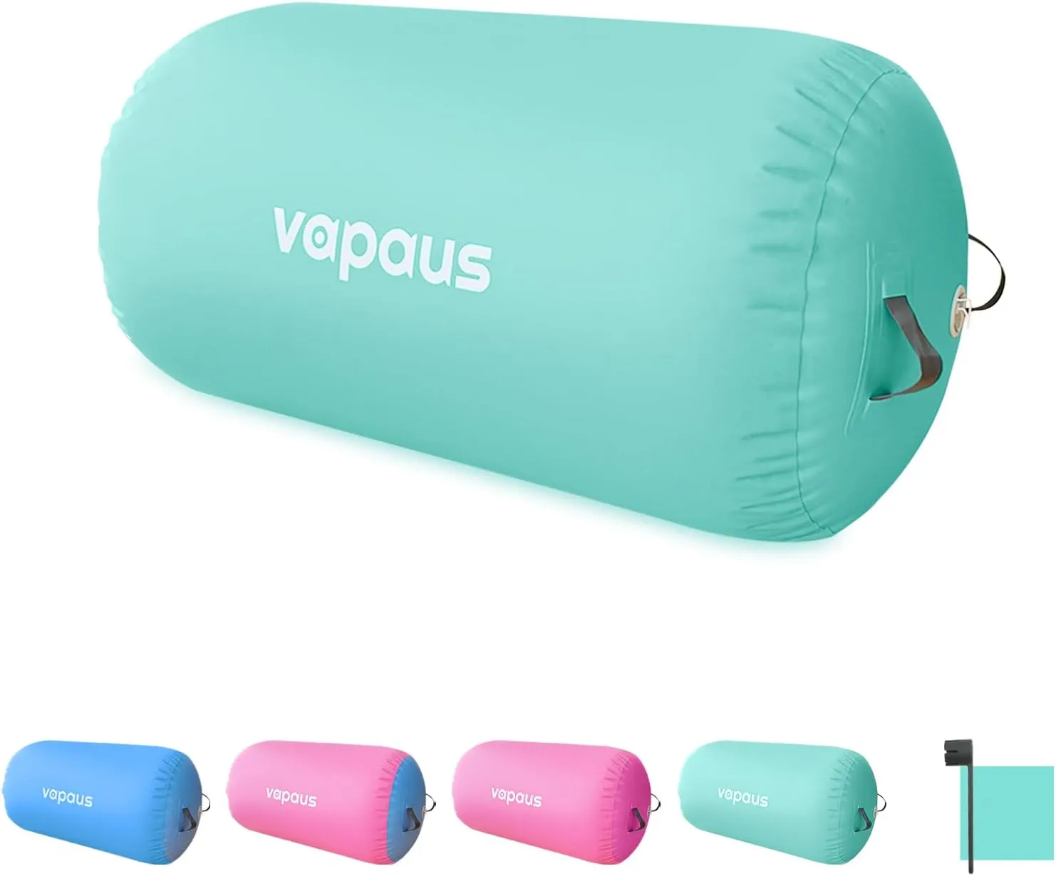 Vapaus Gymnastics Air Barrel Inflatable Tumbling Roller Mat Back Handspring Trainer Air Tumbler Octagon Barrel Gymnastics Equipment for Tumble Track Cheerleading Yoga Training Durable AntiSlip Double Seal Without Pump