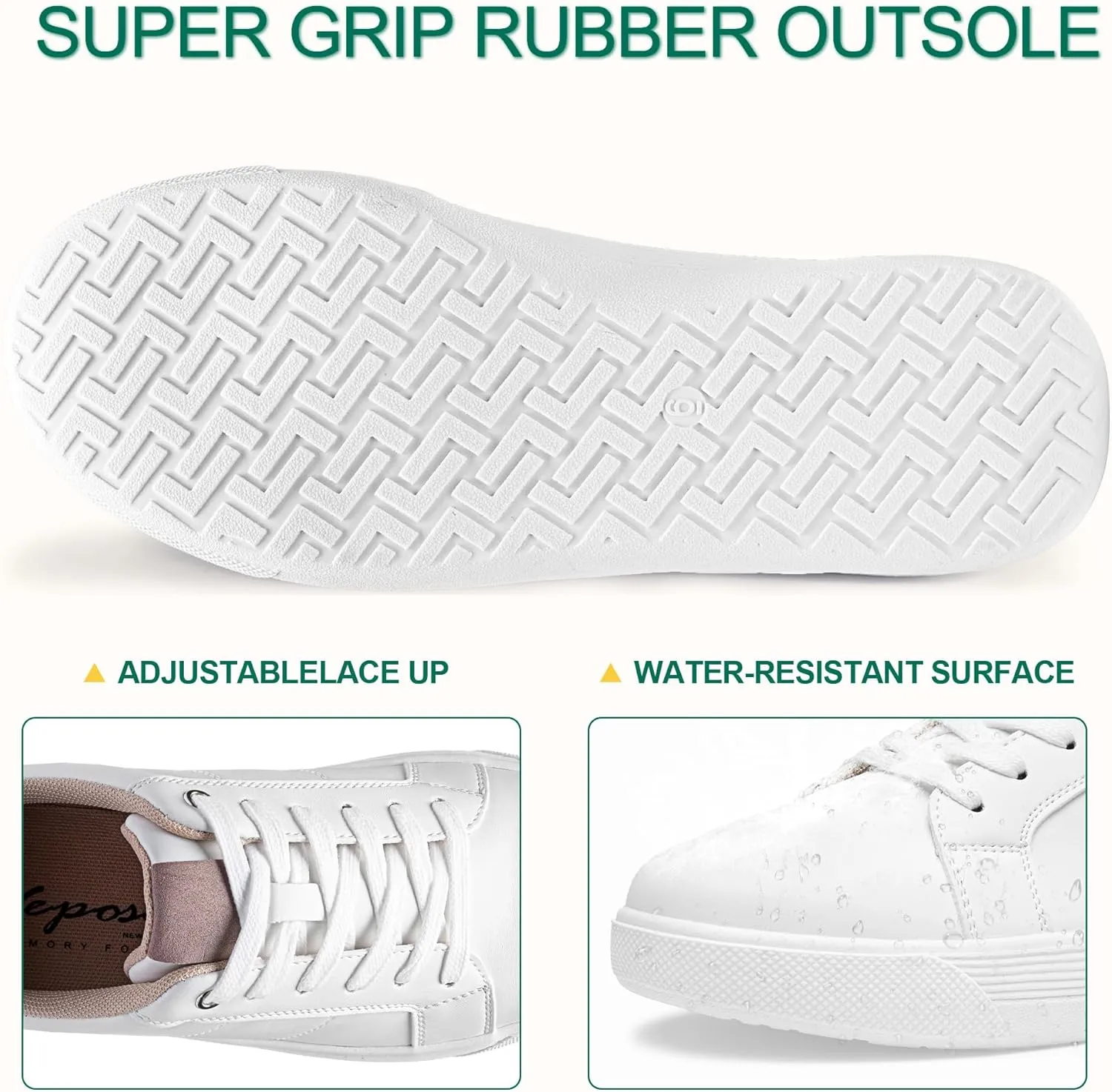 Vepose White Casual Walking Sneakers for Women Fashion Comfortable Slip On Low Top 8013 Shoes