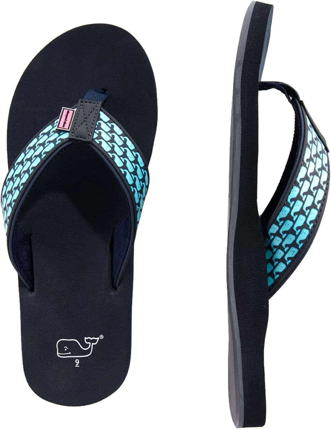 vineyard vines Men's Micro Whale Classic Foam Flip Flops
