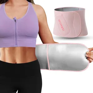 Waist Trimmer for Women & Men - Sweat Belt Waist Trainer Stomach Wrap for High-Intensity Training & Workouts