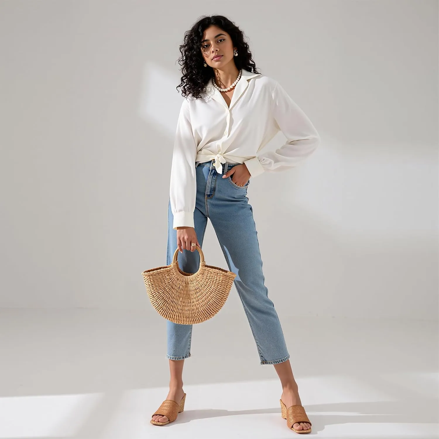 Wedge Sandals for Women Open Toe Wedge Heels Womens High Heel Sandal Square Toe Heeled Wedge Sandals Wood Grain Slip on Wedge Mules