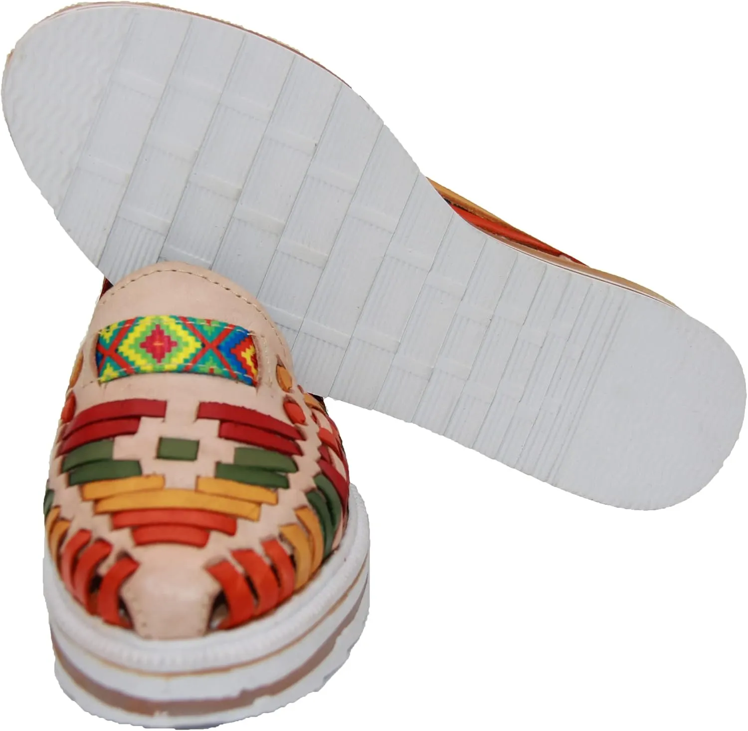 Western Shops Women’s Leather Huarache Wedge Sandal, Mexican Huarache Sandal, Platform Huarache Sandal