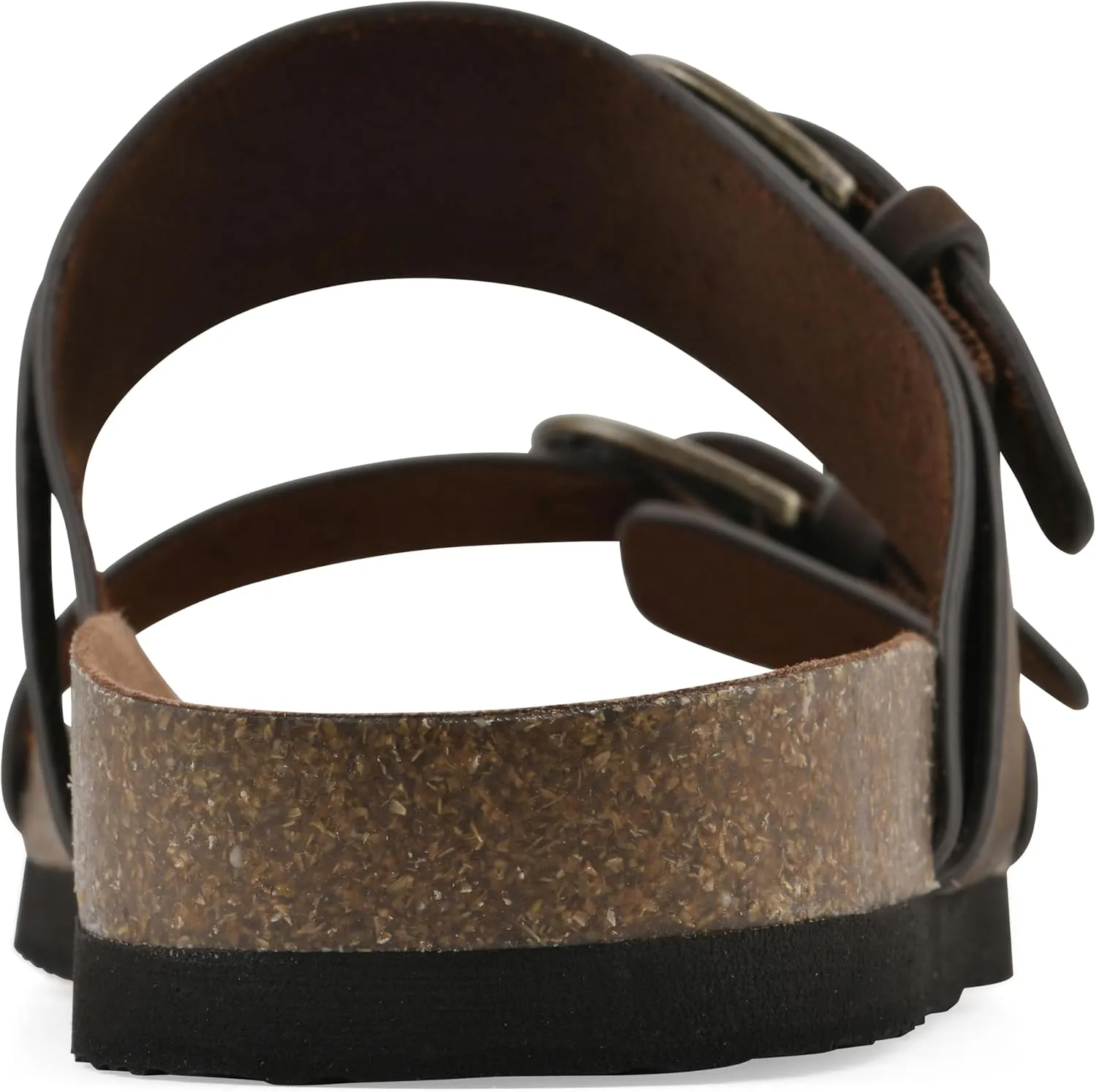 WHITE MOUNTAIN Women's Hardball Double-Buckle Signature Comfort-Molded Footbed Sandal