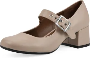 WHITE MOUNTAIN Women's Lasso Mary Jane Block Heel