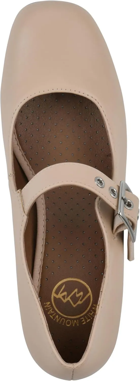 WHITE MOUNTAIN Women's Lasso Mary Jane Block Heel