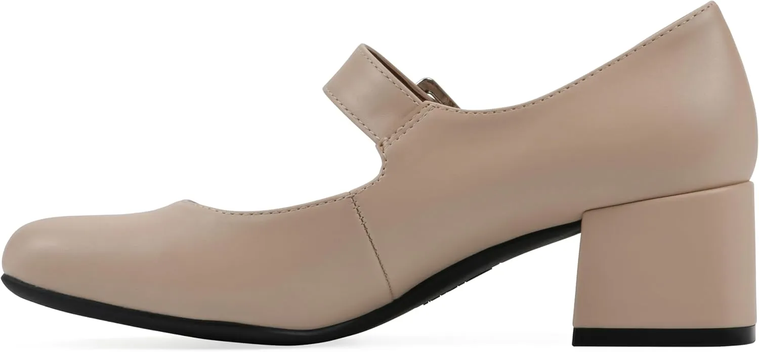 WHITE MOUNTAIN Women's Lasso Mary Jane Block Heel