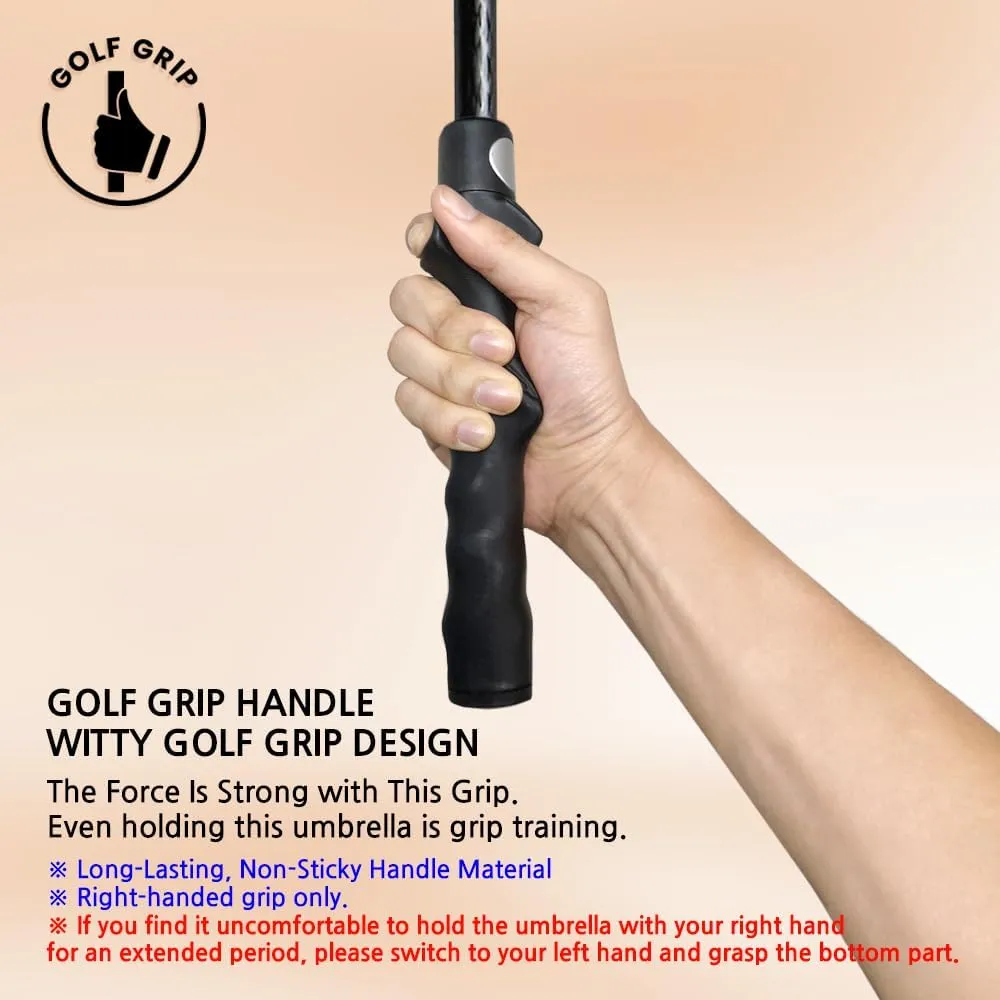 WINNER SPIRIT GRIP KING Golf Umbrella 54/62/68 inch   Golf Grip Trainer Double Canopy Vented Windproof Waterproof Automatic Open