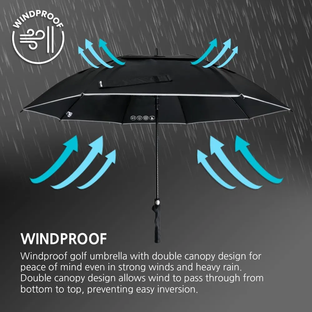 WINNER SPIRIT GRIP KING Golf Umbrella 54/62/68 inch   Golf Grip Trainer Double Canopy Vented Windproof Waterproof Automatic Open